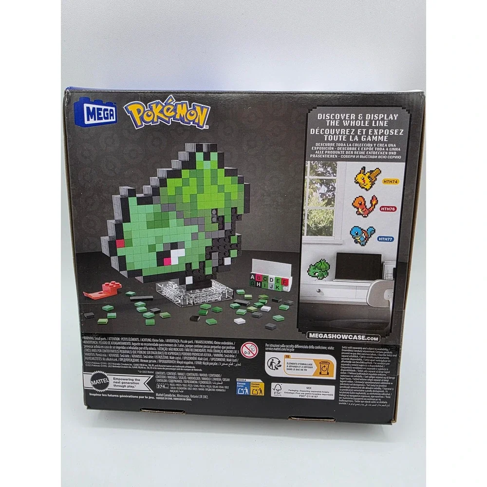 NEW ~ Mega Construx Pokemon Bulbasaur Pixel Art Building Set 374 Pieces /SS